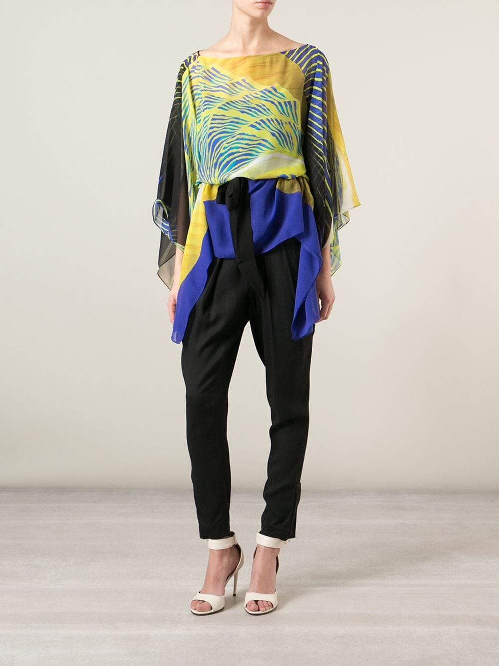 ROBERTO CAVALLI-Belted Caftan Top-