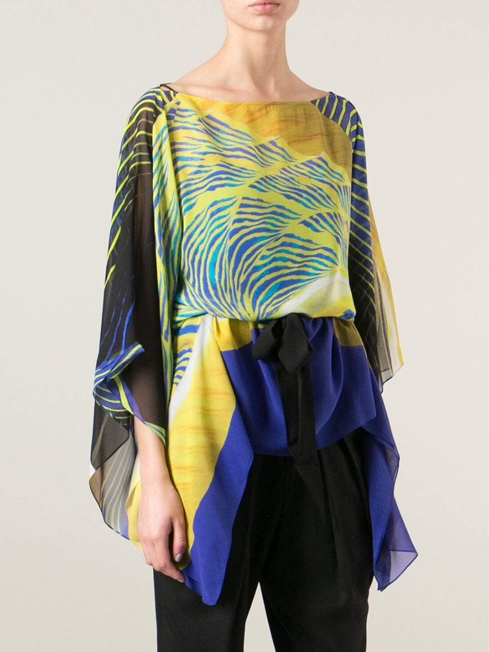 ROBERTO CAVALLI-Belted Caftan Top-