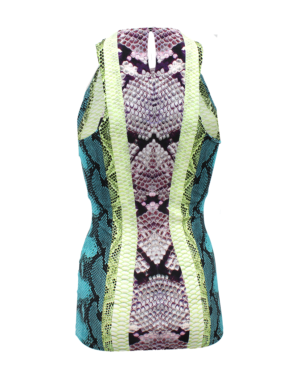 ROBERTO CAVALLI-Python Print Halter Top-