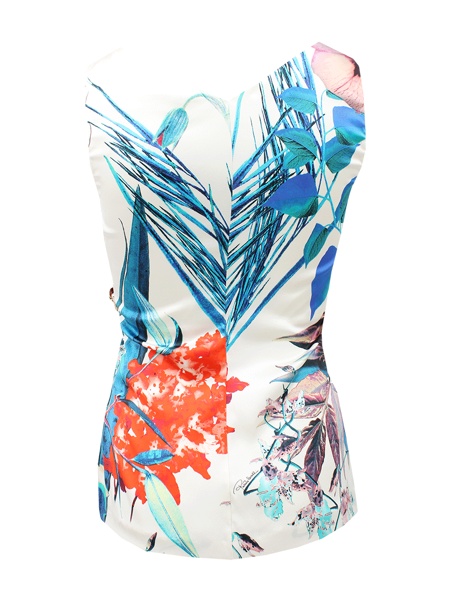 ROBERTO CAVALLI-V-Neck Floral Print Tank-