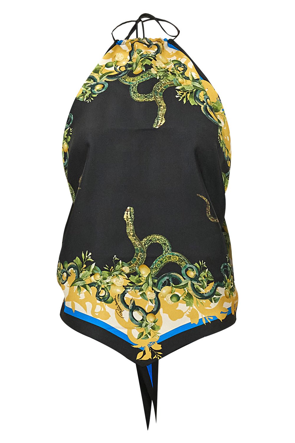 ROBERTO CAVALLI-Halter Scarf Top-