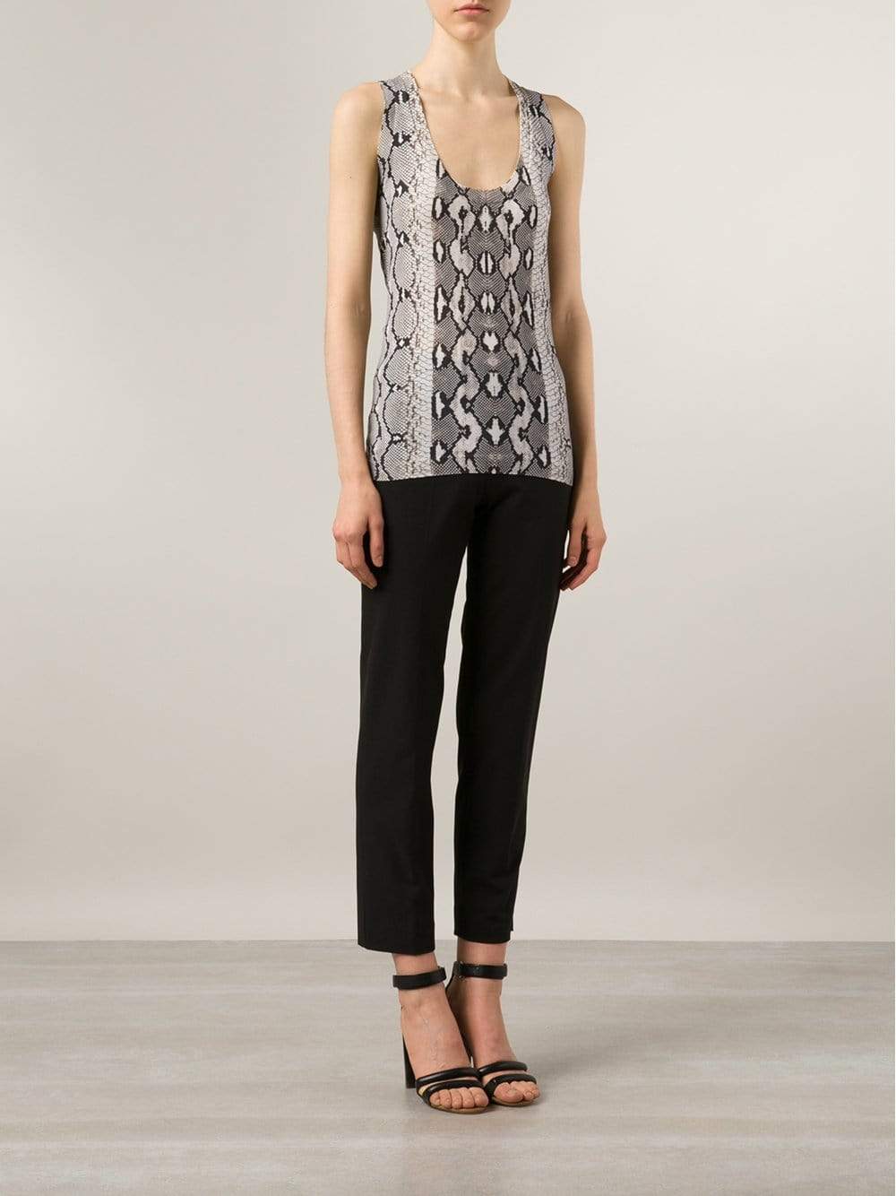 ROBERTO CAVALLI-Python Print Knit Tank-