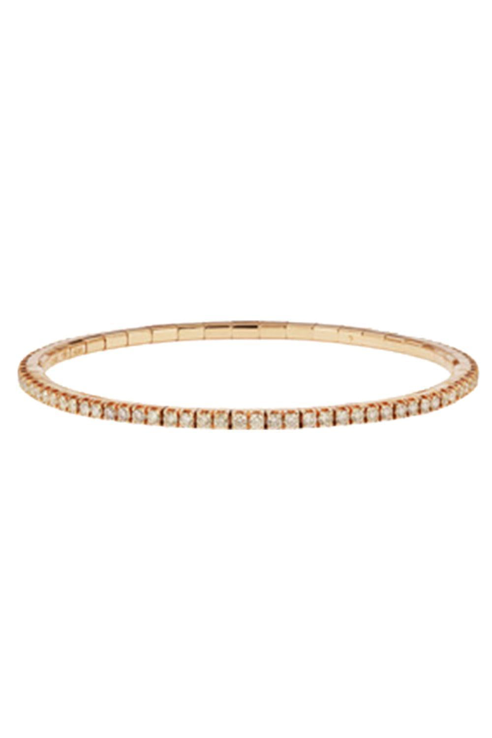 Brown Diamond Stretch Tennis Bracelet-ROSE GOLD-JEWELRYFINE JEWELBRACELET O-ROBERTO DEMEGLIO
