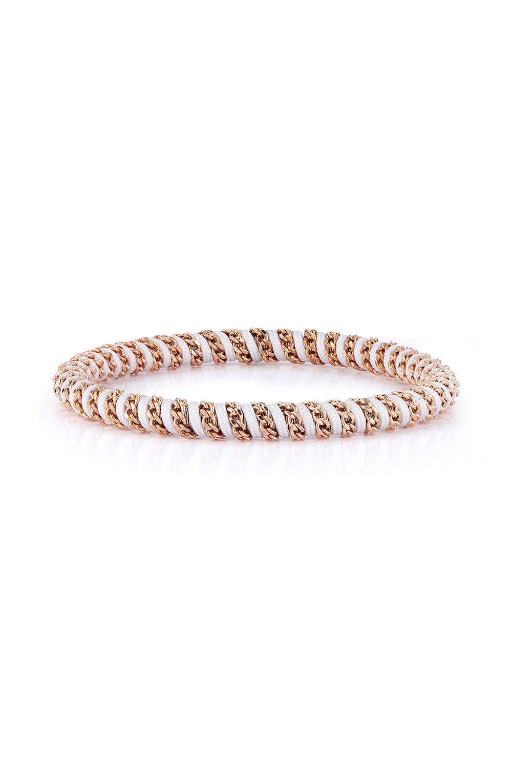ROBERTO DEMEGLIO-White Nautical Gio Bracelet-ROSE GOLD
