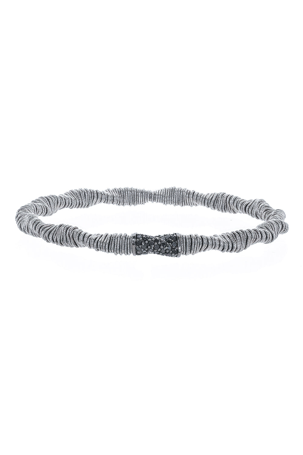 Black Diamond Twist Joy Bracelet-WHITE GOLD-JEWELRYFINE JEWELBRACELET O-ROBERTO DEMEGLIO