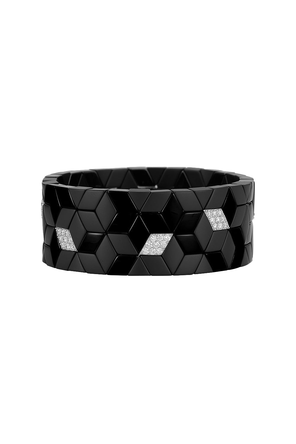 Cube Stretch Bracelet-WHITE GOLD-JEWELRYFINE JEWELBRACELET O-ROBERTO DEMEGLIO