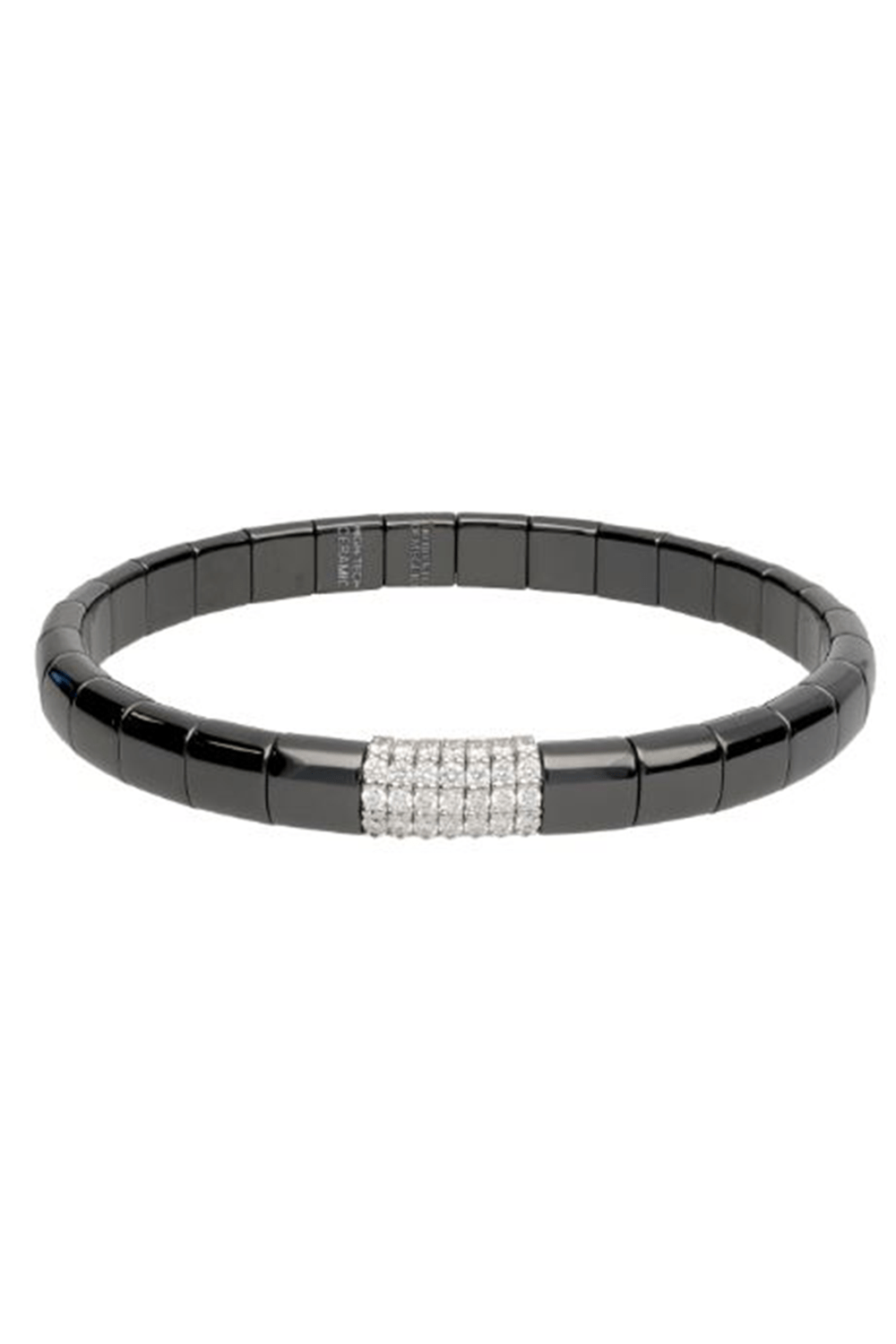 ROBERTO DEMEGLIO-Black Ceramic Pura Bracelet-WHITE GOLD