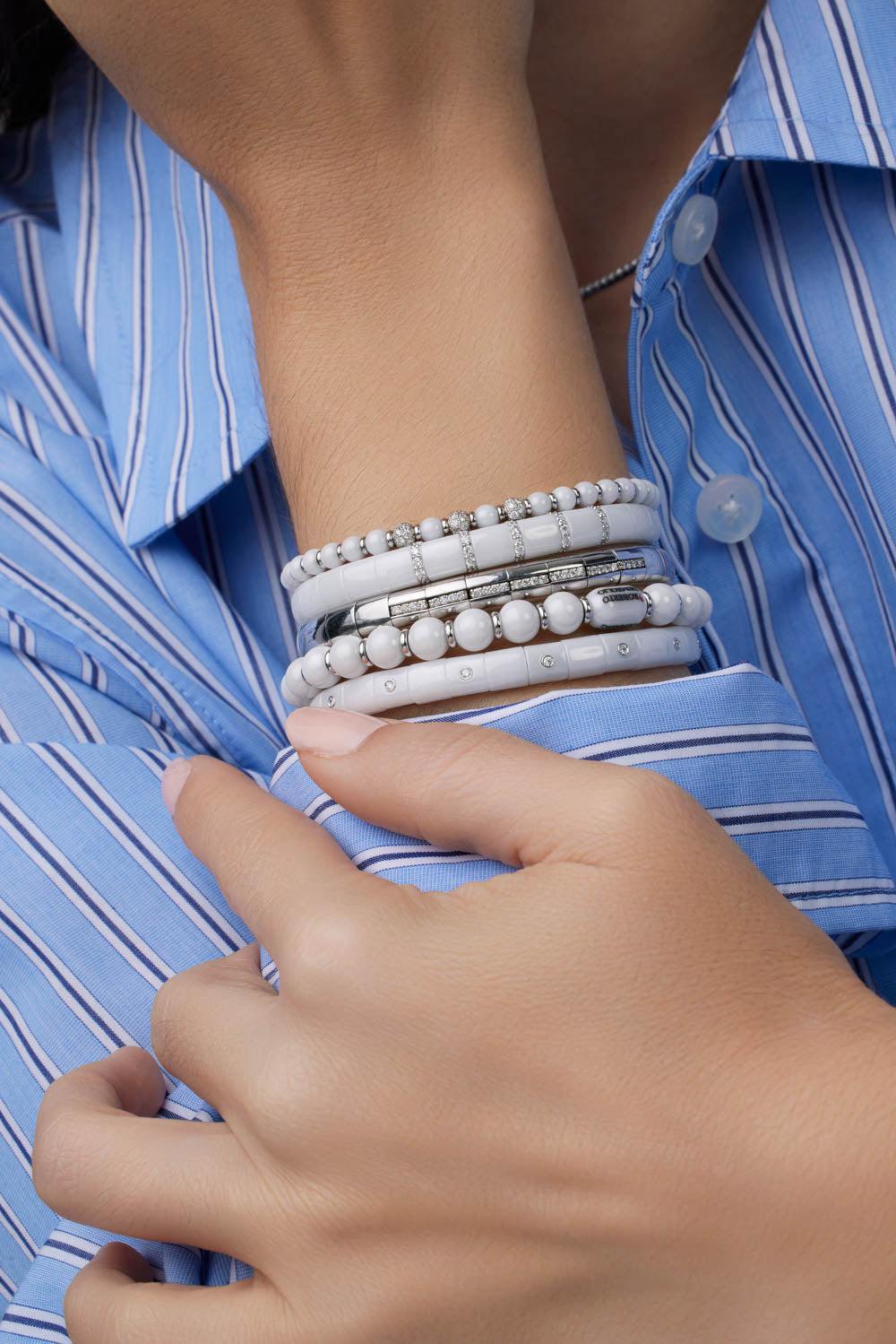 Seven Diamond Pura Bracelet-WHITE GOLD-JEWELRYFINE JEWELBRACELET O-ROBERTO DEMEGLIO