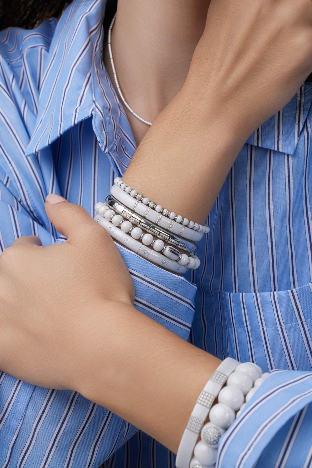 Seven Diamond Pura Bracelet-WHITE GOLD-JEWELRYFINE JEWELBRACELET O-ROBERTO DEMEGLIO