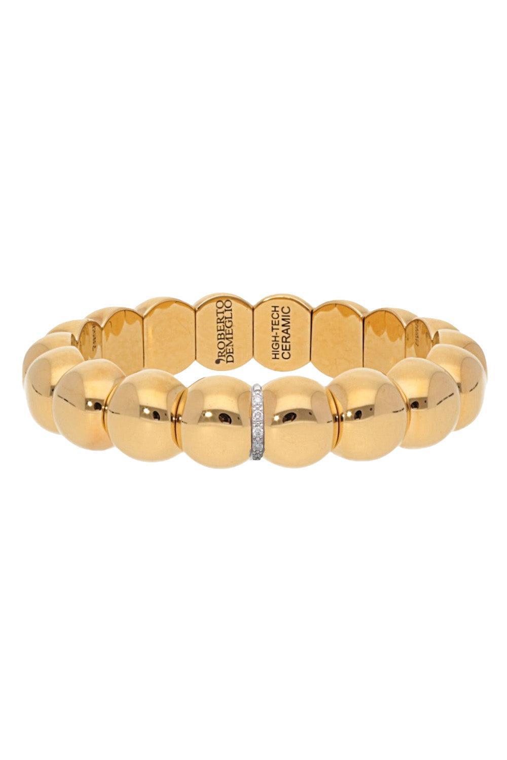 Diamond Aura Dama Beads Bracelet-YELLOW GOLD-JEWELRYFINE JEWELBRACELET O-ROBERTO DEMEGLIO