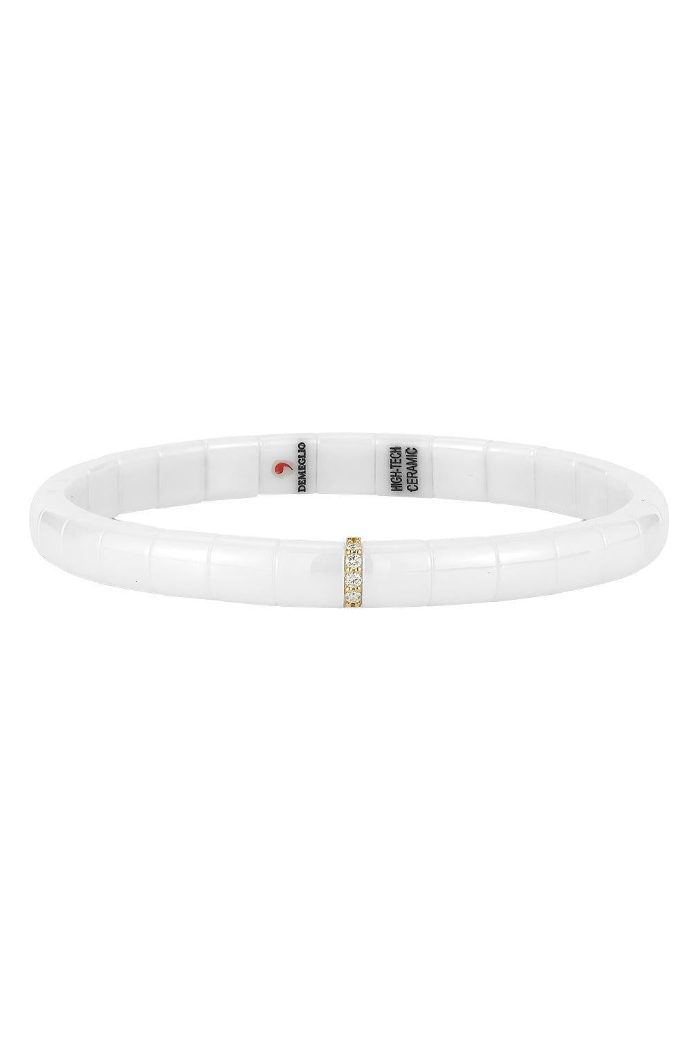 Diamond Pura White Bracelet-YELLOW GOLD-JEWELRYFINE JEWELBRACELET O-ROBERTO DEMEGLIO