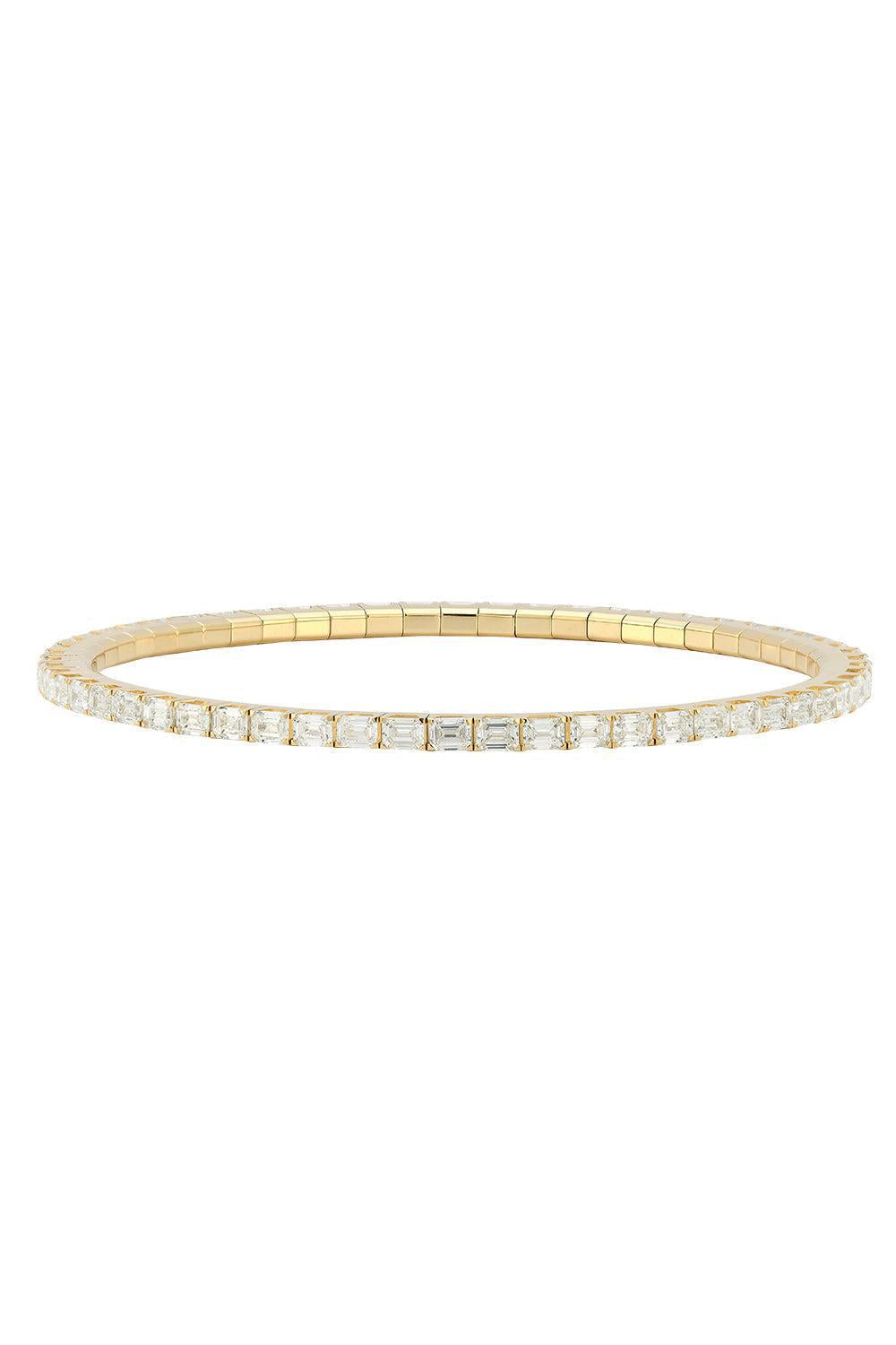 Diamond Tennis Stretch Bracelet-YELLOW GOLD-JEWELRYFINE JEWELBRACELET O-ROBERTO DEMEGLIO