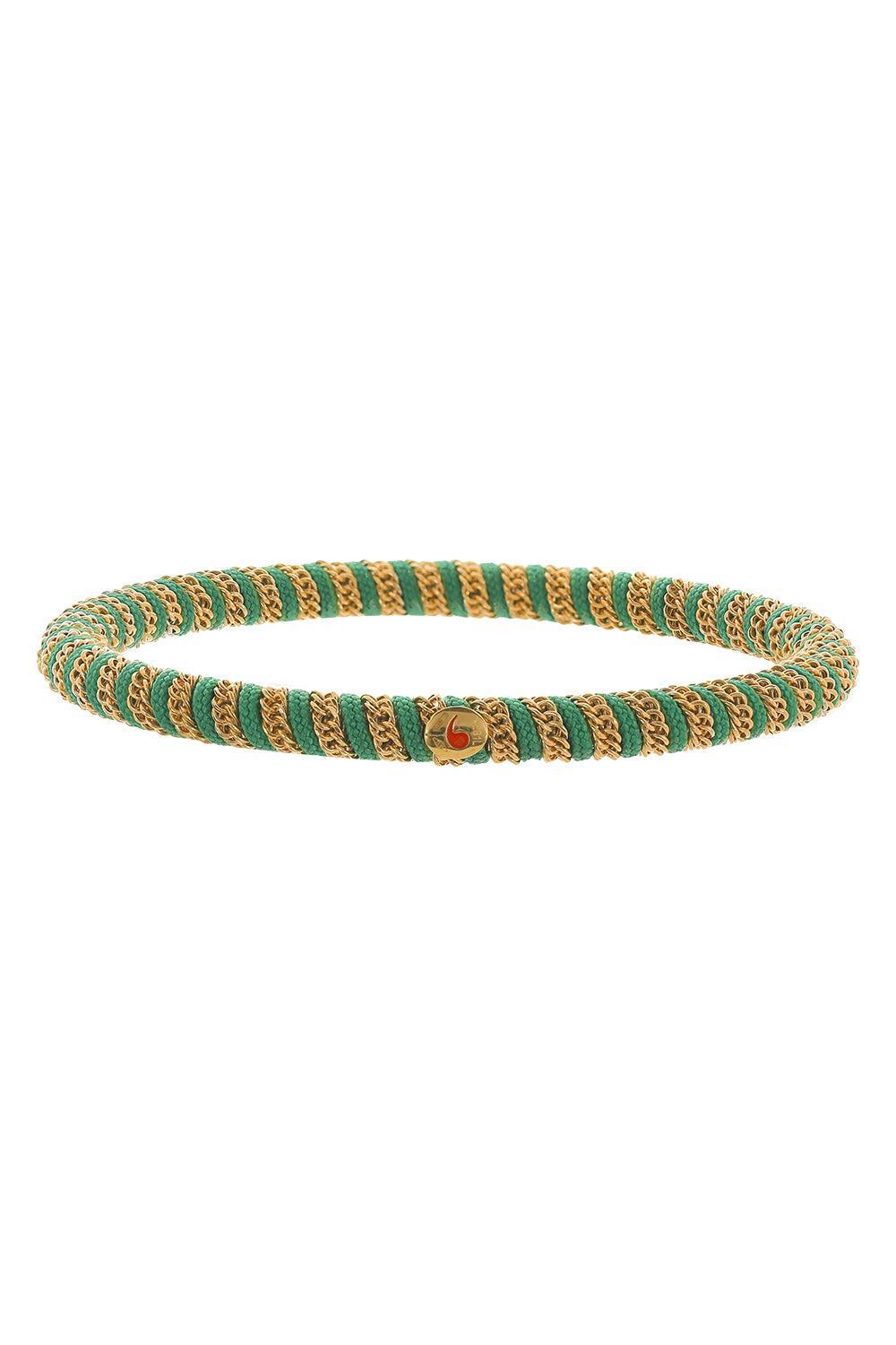 Green Gio Stretch Bracelet-YELLOW GOLD-JEWELRYFINE JEWELBRACELET O-ROBERTO DEMEGLIO
