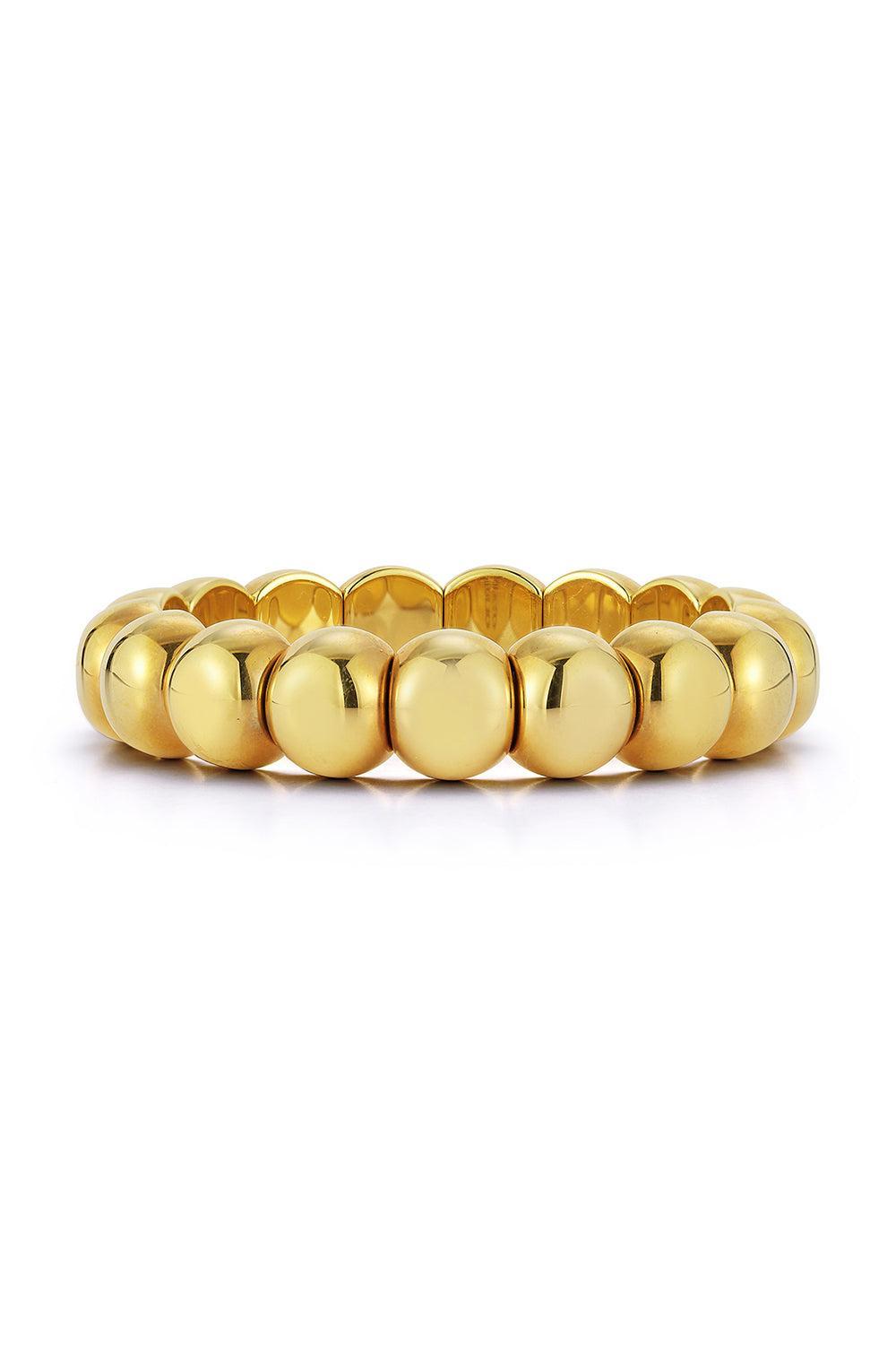 Small Gold Aura Dama Stretch Bracelet-YELLOW GOLD-JEWELRYFINE JEWELBRACELET O-ROBERTO DEMEGLIO