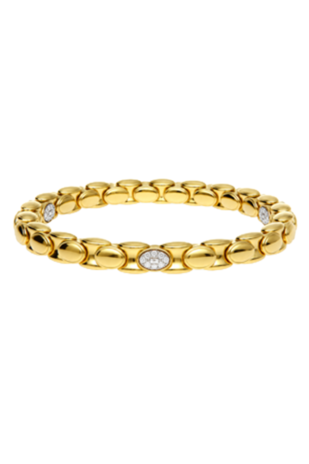 Three Diamond Anaconda Aura Bracelet-YELLOW GOLD-JEWELRYFINE JEWELBRACELET O-ROBERTO DEMEGLIO