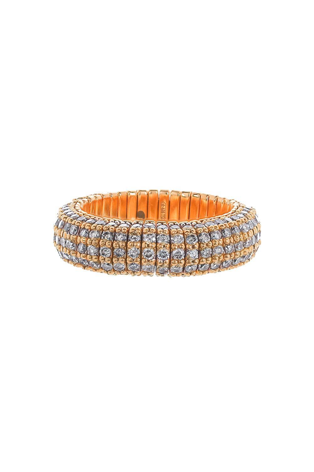 Diamond Giotto Stretch Ring-ROSE GOLD-6.5-JEWELRYFINE JEWELRING-ROBERTO DEMEGLIO