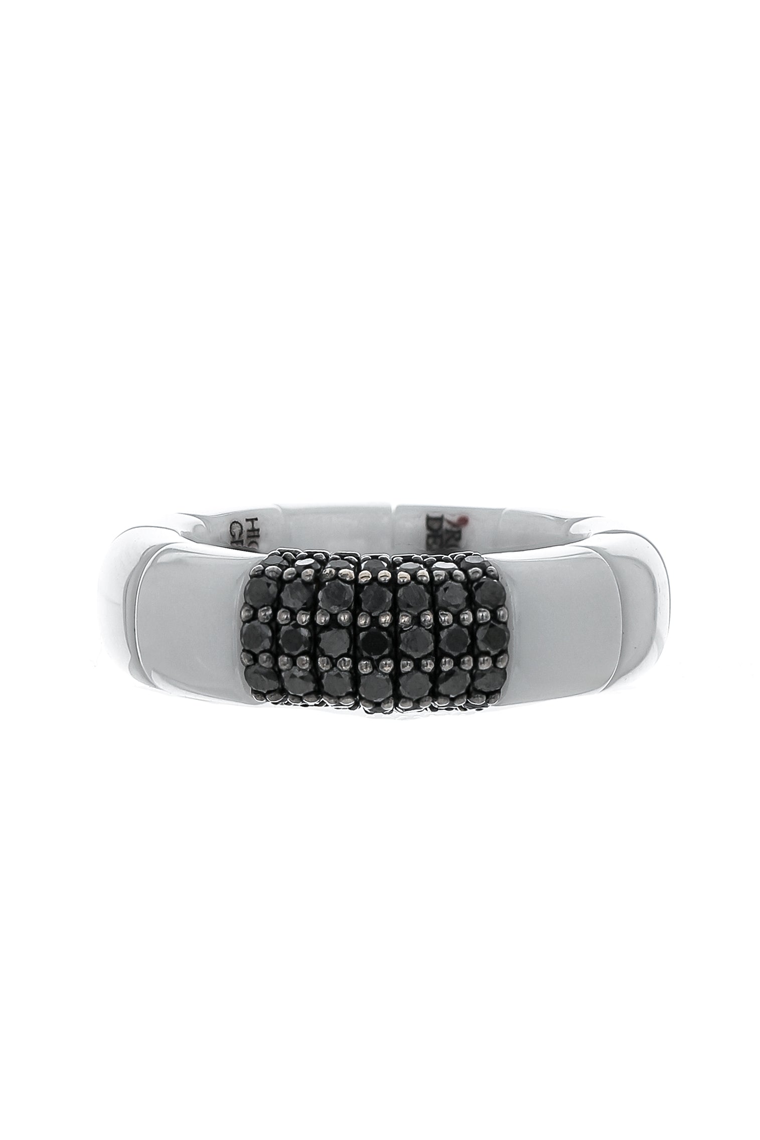 ROBERTO DEMEGLIO-White Ceramic Stretch Pura Ring-WHITE GOLD