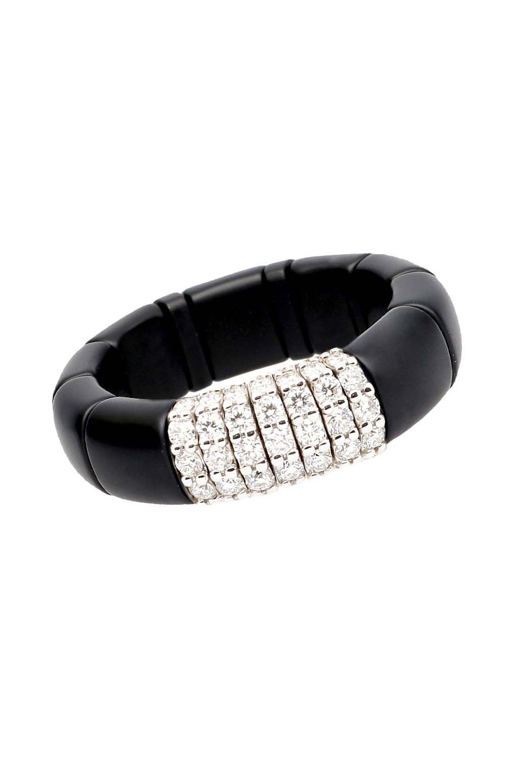 ROBERTO DEMEGLIO-Pura Matte Black Ceramic Ring-WHITE GOLD