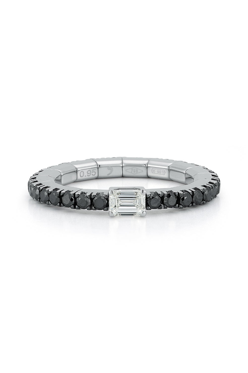 ROBERTO DEMEGLIO-Extensible Mixed Diamond Ring-WHITE GOLD