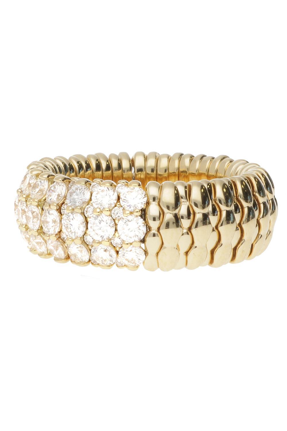  Diamond Half Giotto Ring-YELLOW GOLD-6-JEWELRYFINE JEWELRING-ROBERTO DEMEGLIO 