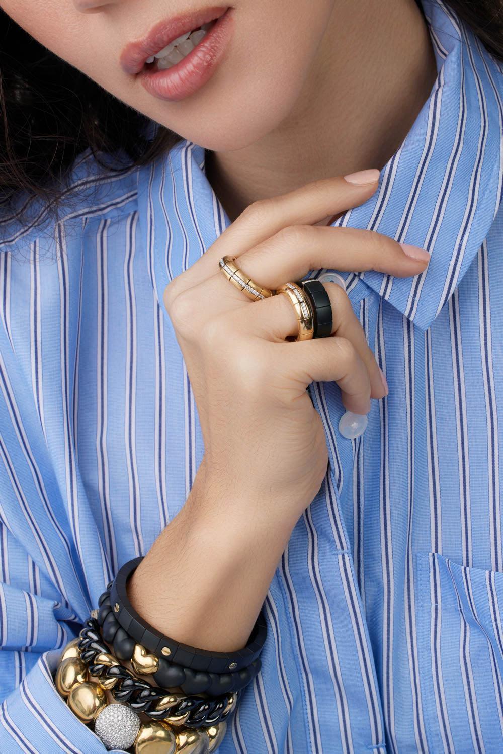 Diamond Eternity Stretch Pura Ring-YELLOW GOLD-6.5-JEWELRYFINE JEWELRING-ROBERTO DEMEGLIO