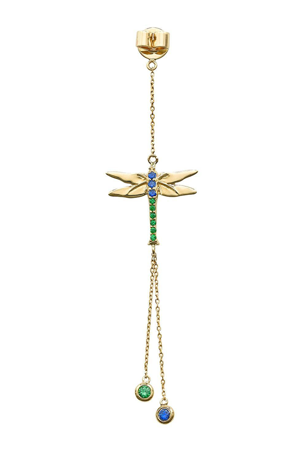 Dragonfly Wishback Ear End-YELLOW GOLD-JEWELRYFINE JEWELEARRING-ROBINSON PELHAM