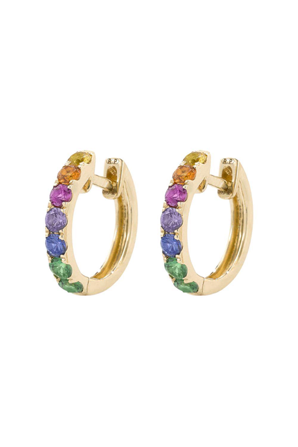 Midi Rainbow Hoop Earrings-YELLOW GOLD-JEWELRYFINE JEWELEARRING-ROBINSON PELHAM