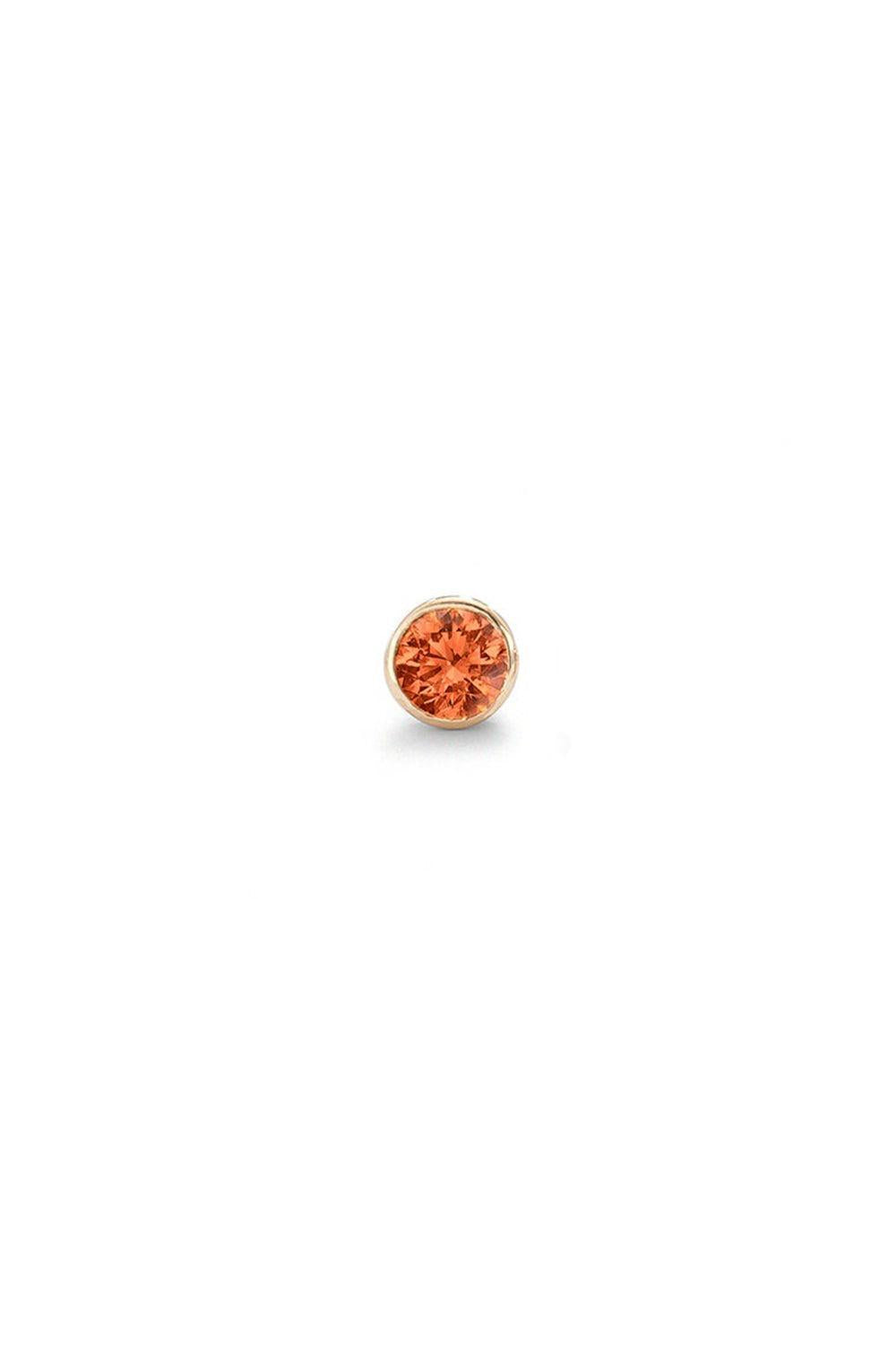 Orange Sapphire Strobe Stud Earring-YELLOW GOLD-JEWELRYFINE JEWELEARRING-ROBINSON PELHAM