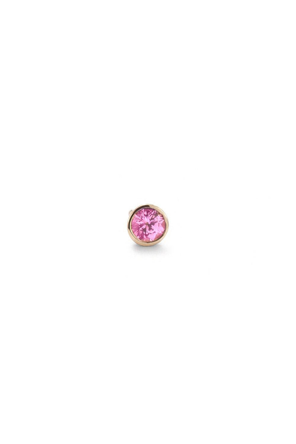 Pink Sapphire Strobe Stud Earring-YELLOW GOLD-JEWELRYFINE JEWELEARRING-ROBINSON PELHAM