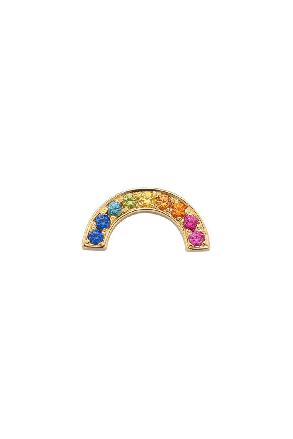Rainbow Sapphire Stud Earring-YELLOW GOLD-JEWELRYFINE JEWELEARRING-ROBINSON PELHAM