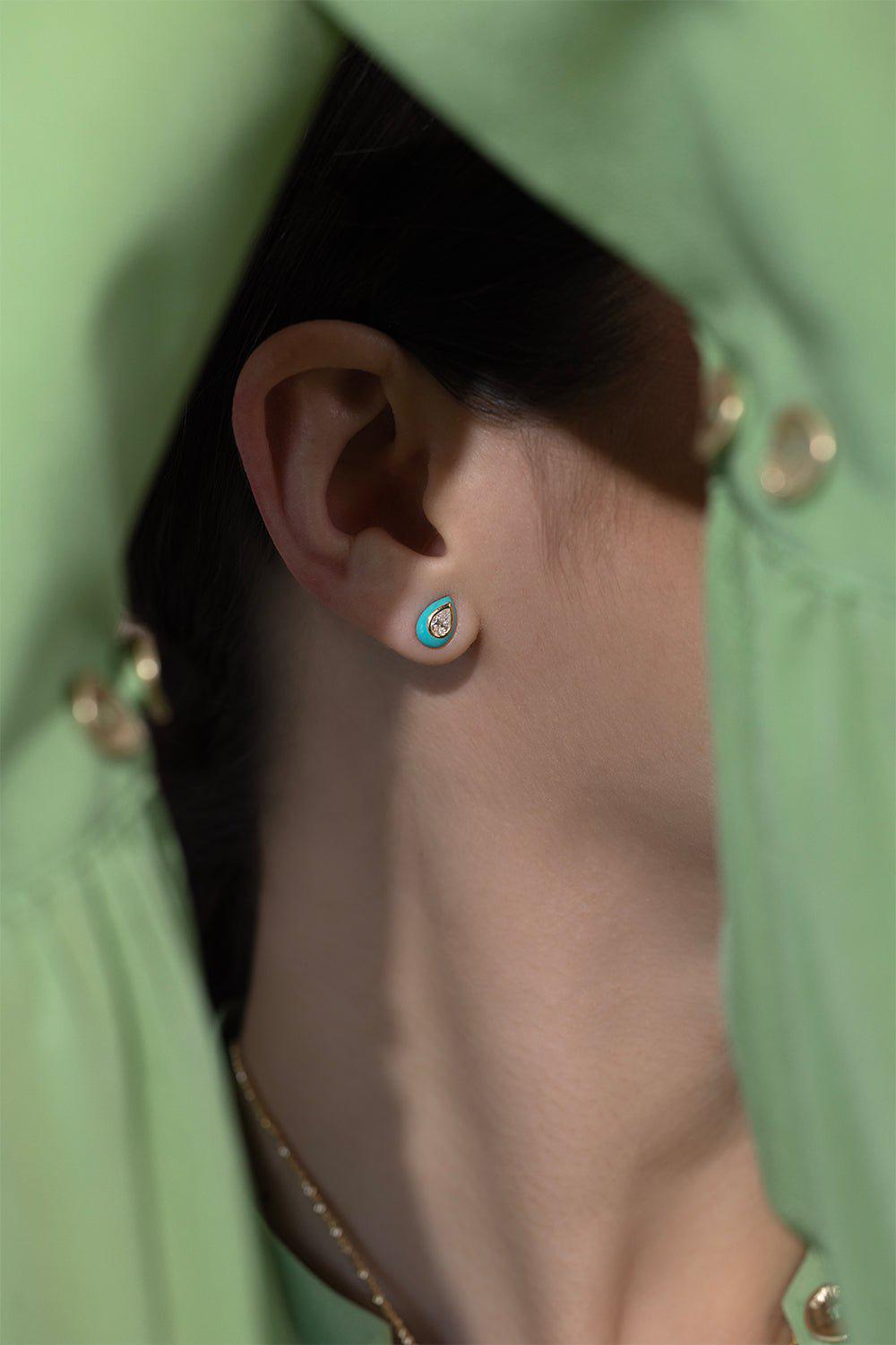 ROBINSON PELHAM-Spock Medium Stud Earring-YELLOW GOLD