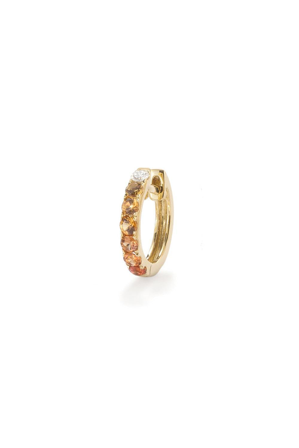 Yellow Sapphire Midi Orb Hoop Earring-YELLOW GOLD-JEWELRYFINE JEWELEARRING-ROBINSON PELHAM