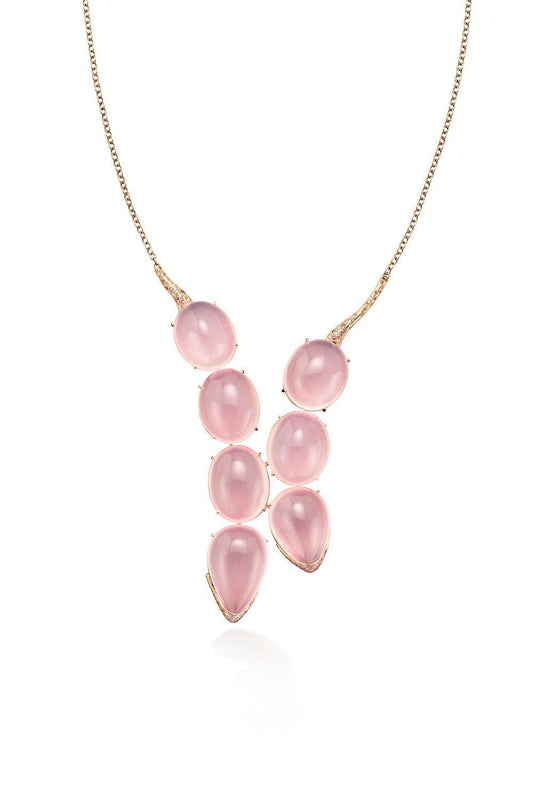 Pink Sapphire Brique Necklace-ROSE GOLD-JEWELRYFINE JEWELNECKLACE O-ROBINSON PELHAM