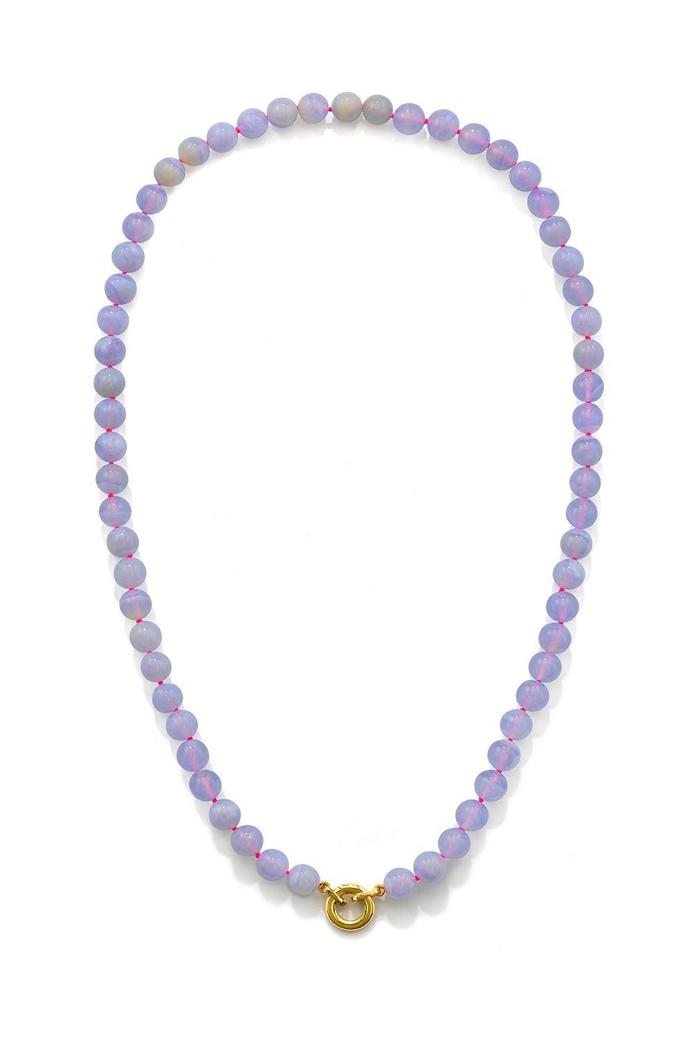 Rebel Chalcedony Bead Necklace-YELLOW GOLD-31-JEWELRYFINE JEWELNECKLACE O-ROBINSON PELHAM