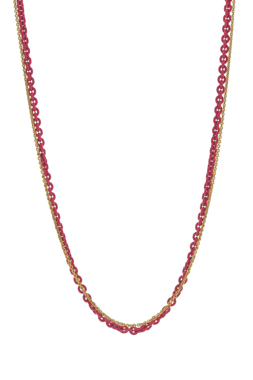 ROBINSON PELHAM-Chroma Chain - Pink - 16in-YELLOW GOLD