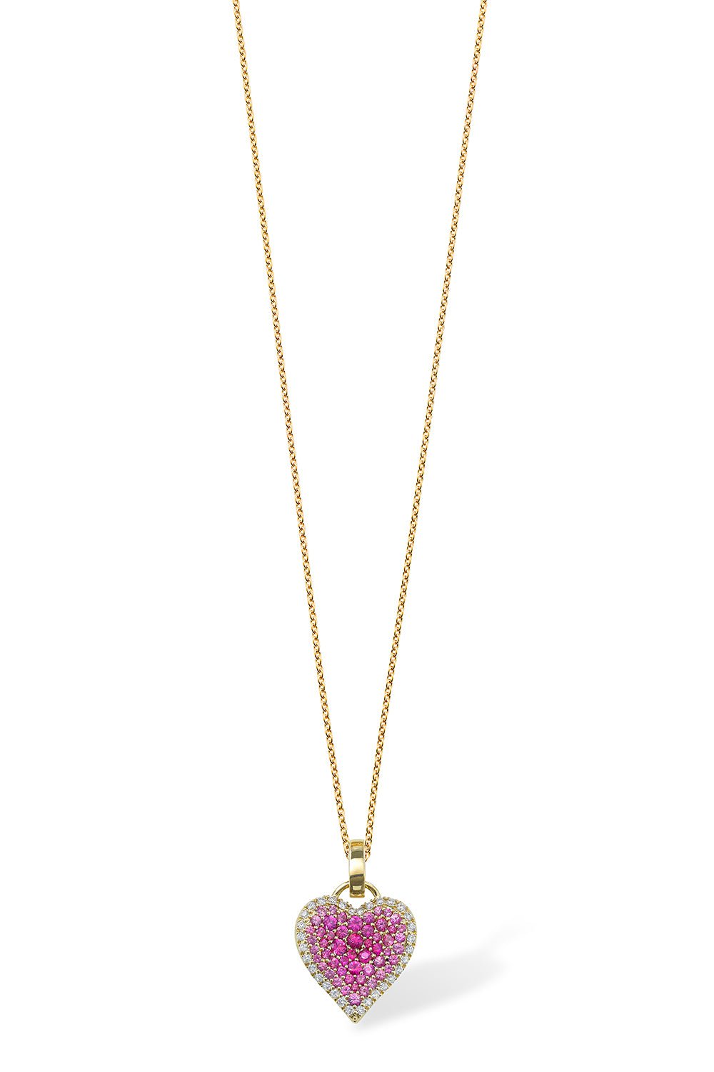 ROBINSON PELHAM-Fortune Heart Necklace - Pink Sapphire-YELLOW GOLD