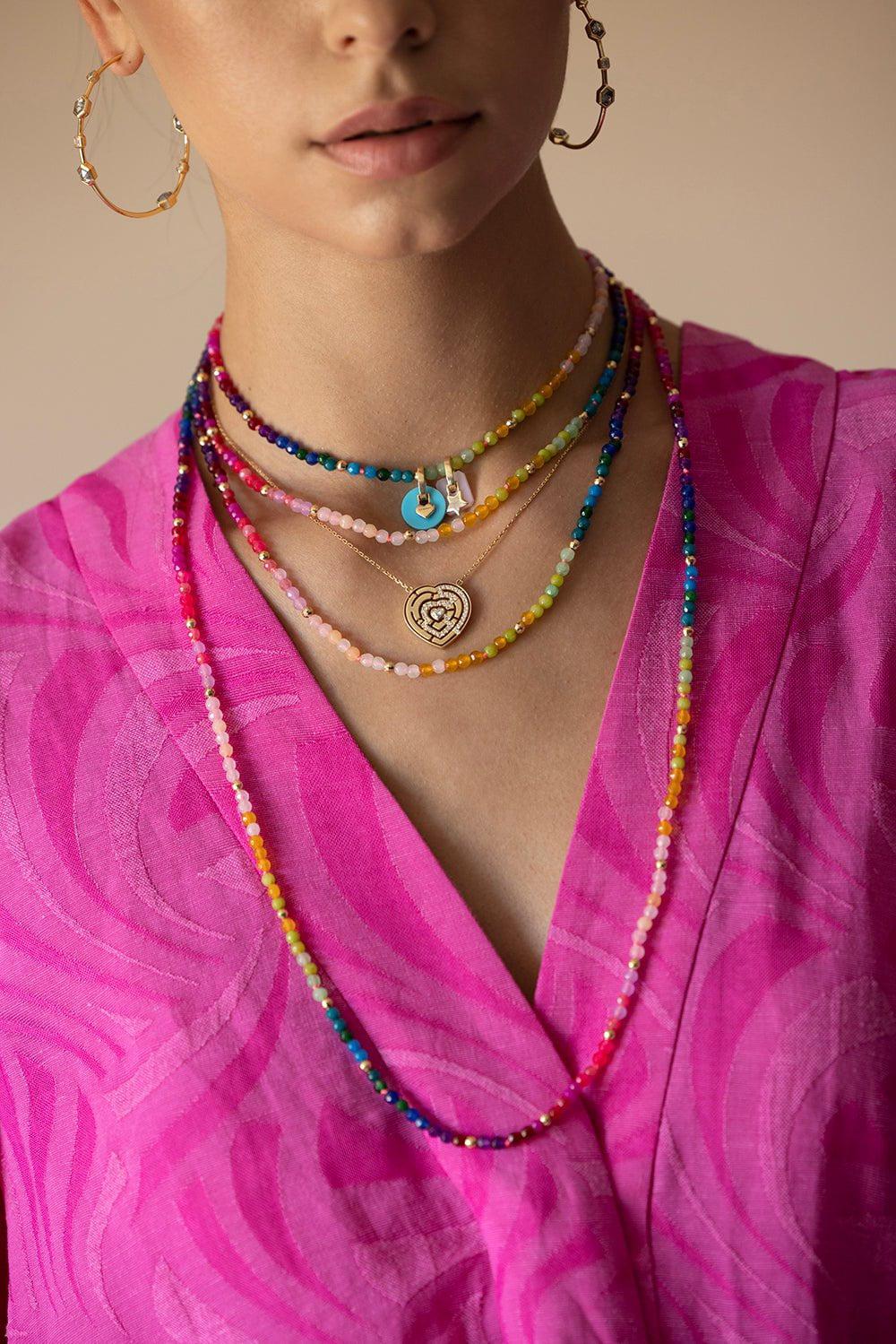 ROBINSON PELHAM-Heart Labyrinth Necklace-YELLOW GOLD