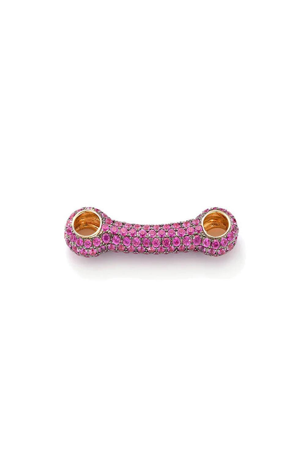 Pink Sapphire Idenity Bar-YELLOW GOLD-JEWELRYFINE JEWELPENDANT-ROBINSON PELHAM