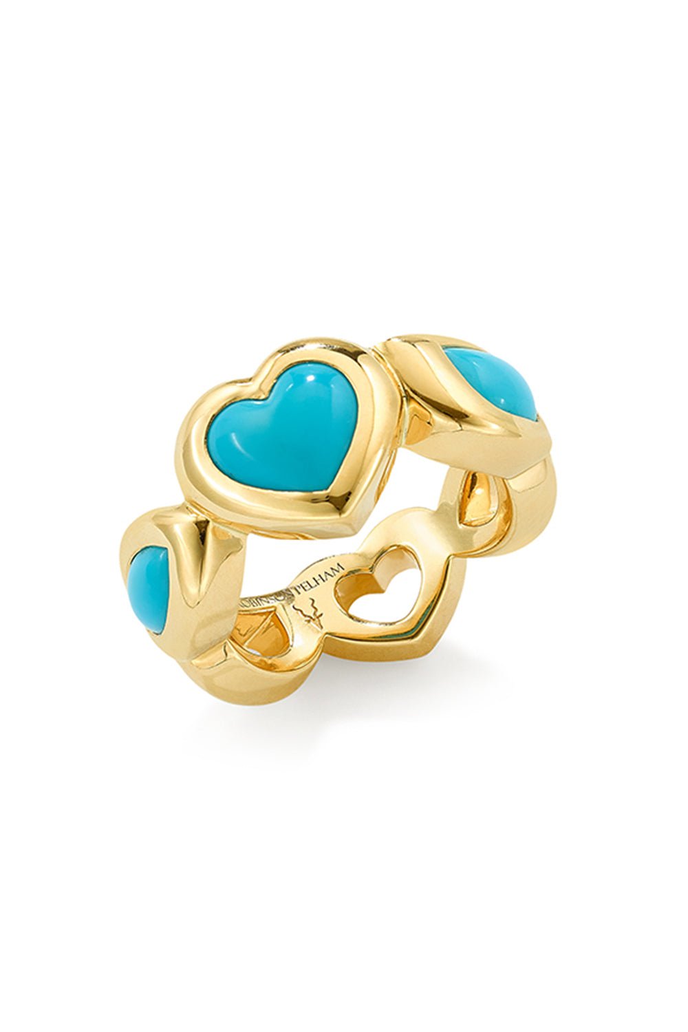 ROBINSON PELHAM-Large Eye Love U Ring-YELLOW GOLD