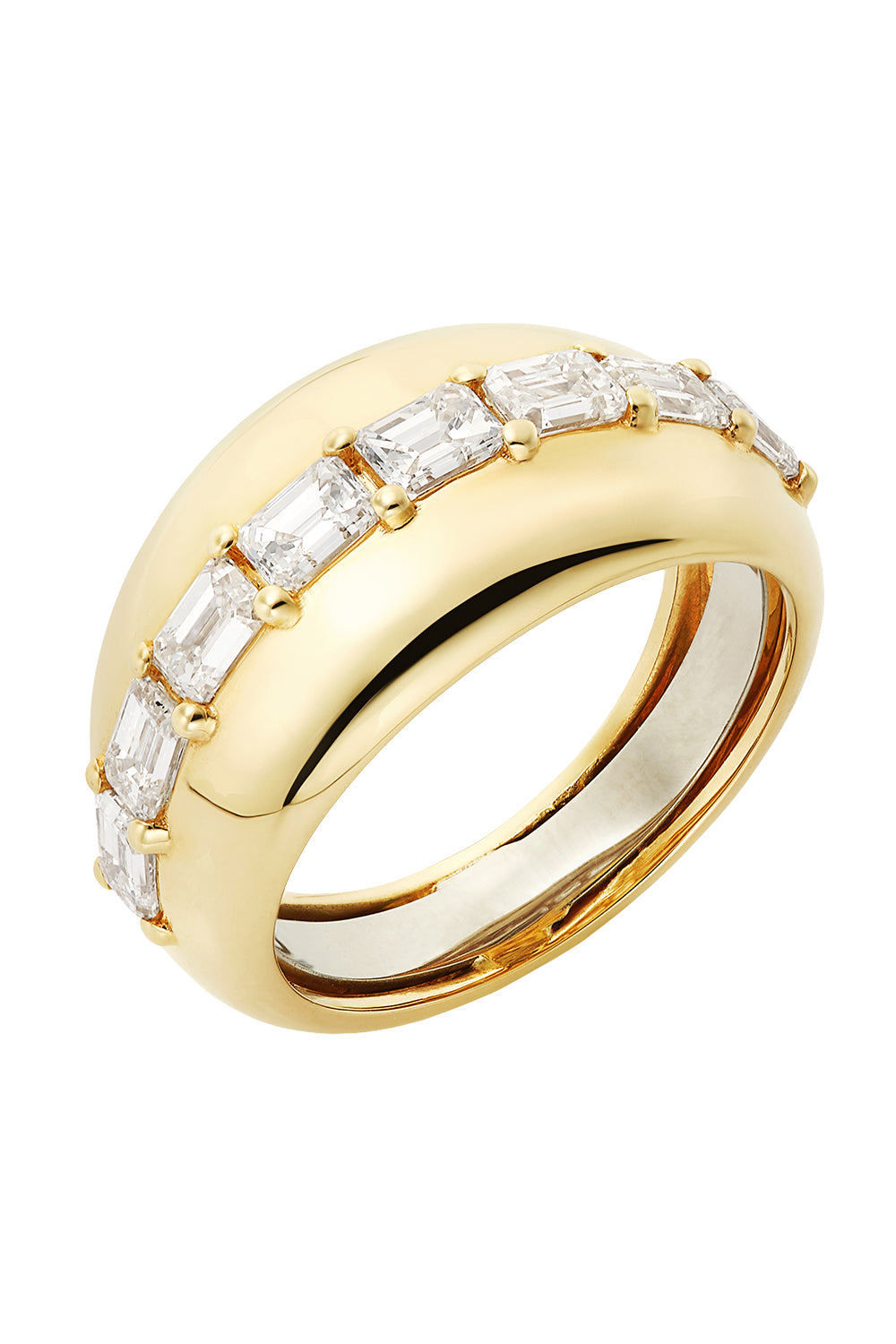 Diamond Baguette Meteor Ring-YELLOW GOLD-7-JEWELRYFINE JEWELRING-ROBINSON PELHAM