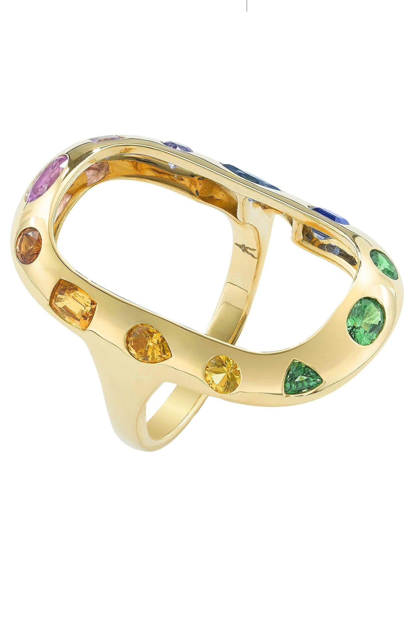 ROBINSON PELHAM-Synchronicity Rainbow Gypsy Ring-YELLOW GOLD