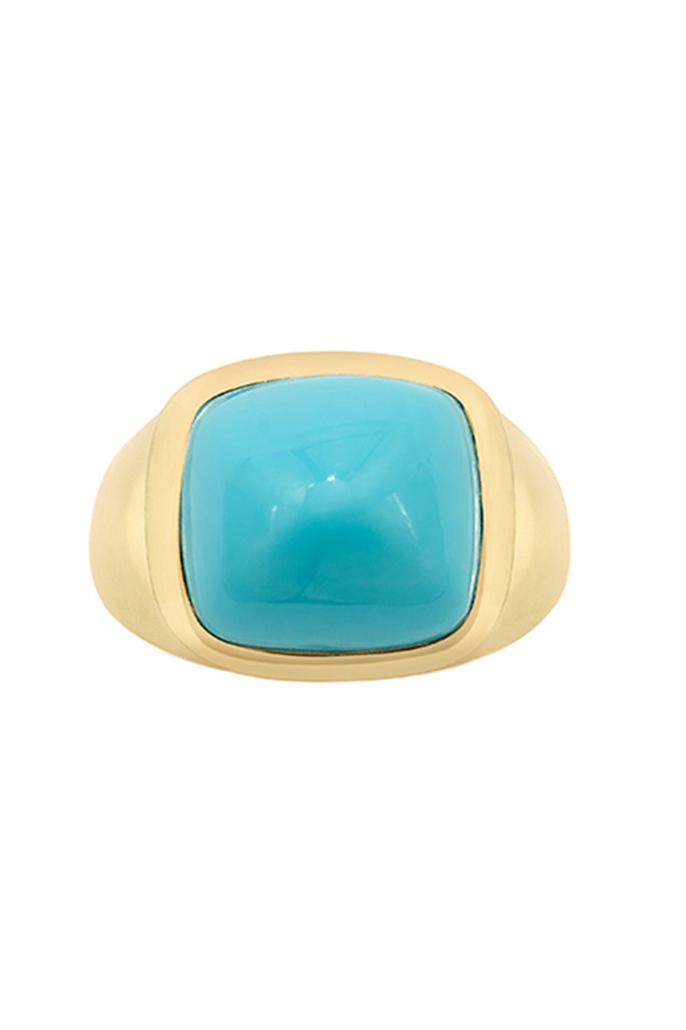 ROBINSON PELHAM-Sugar Loaf Turquoise Ring-YELLOW GOLD