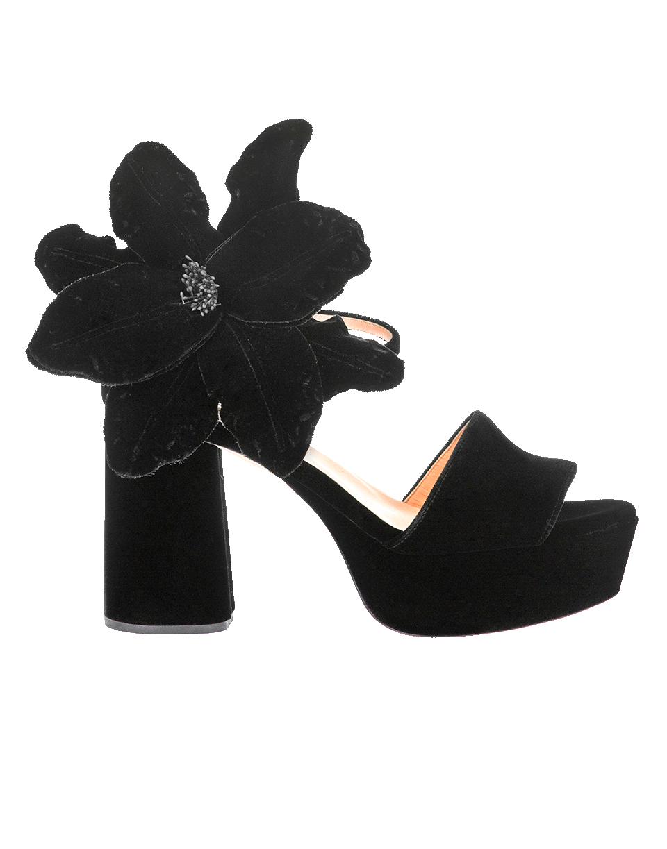 ROCHAS-Velvet Chunky Sandal-
