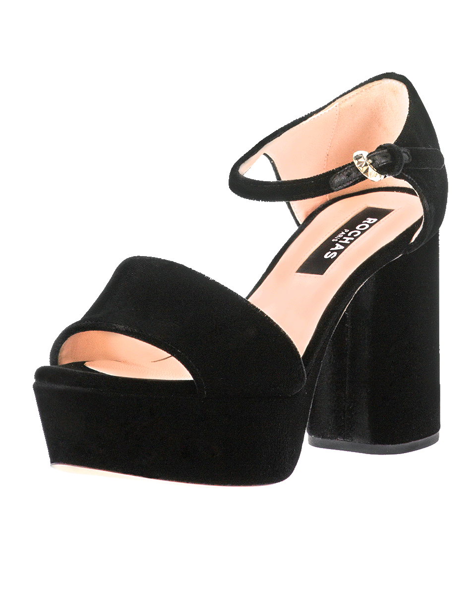 ROCHAS-Velvet Chunky Sandal-