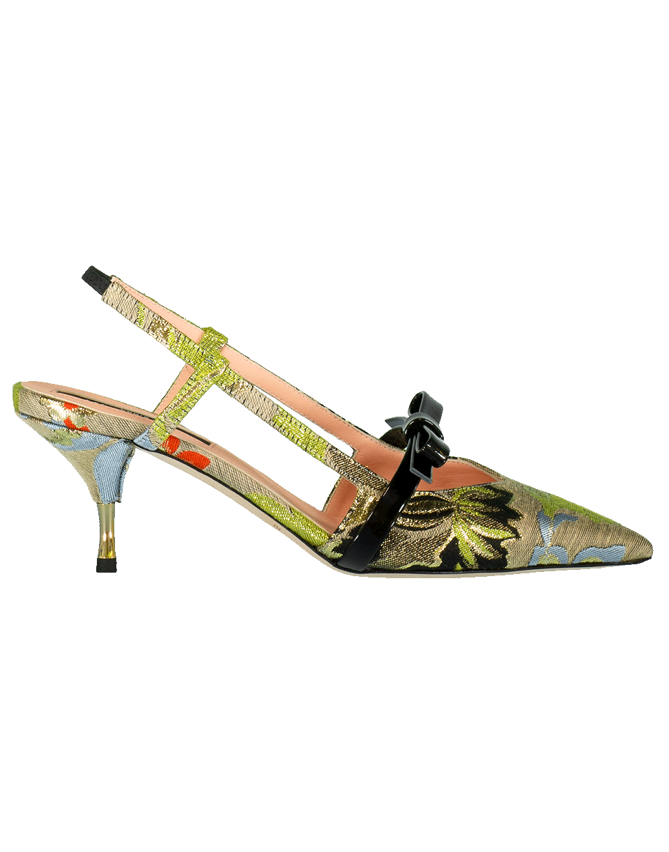 ROCHAS-Brocade Bow Slingback-