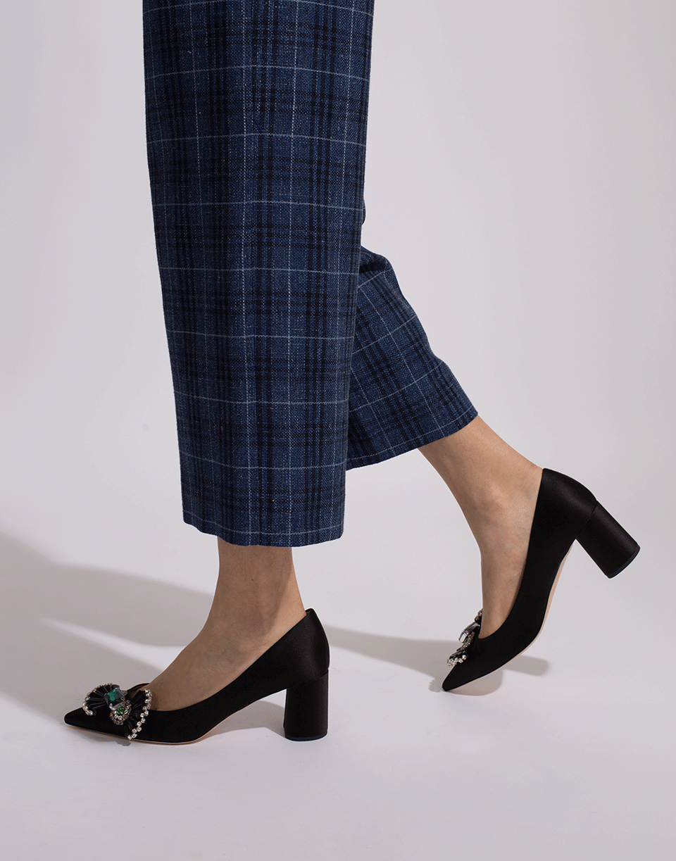 ROCHAS-Satin Broche Pump-
