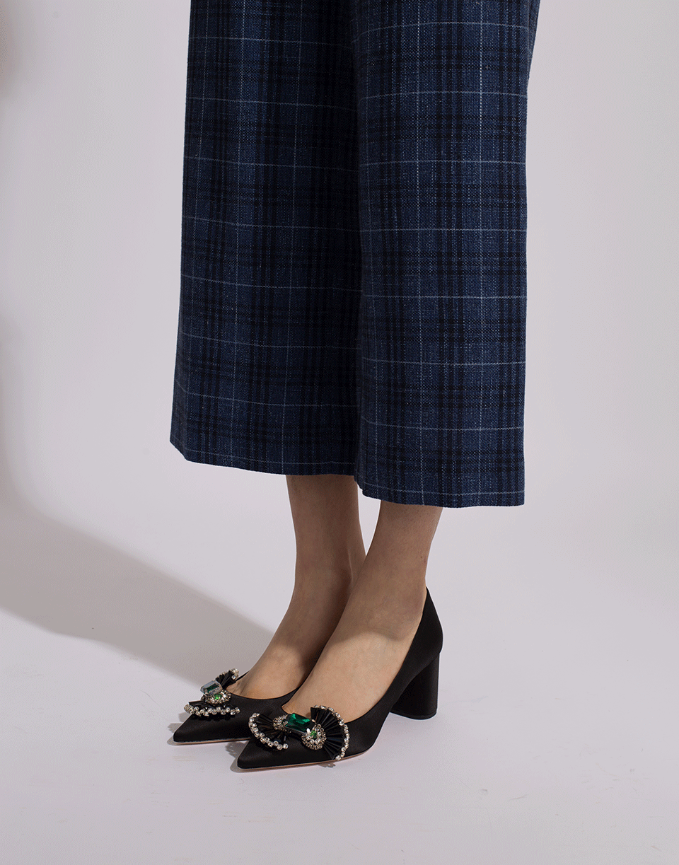 ROCHAS-Satin Broche Pump-