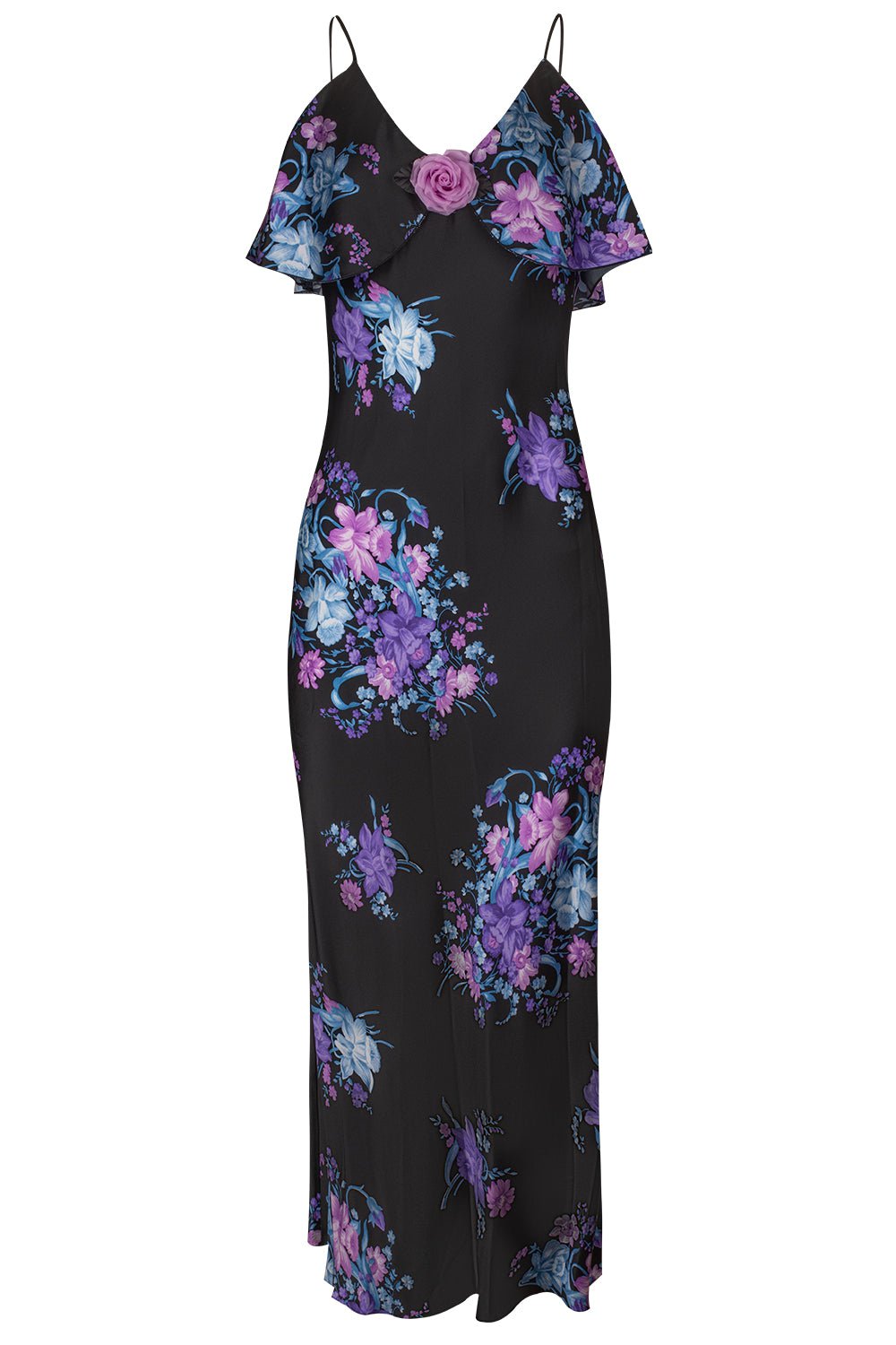 RODARTE-Floral Ruffle Midi Dress-