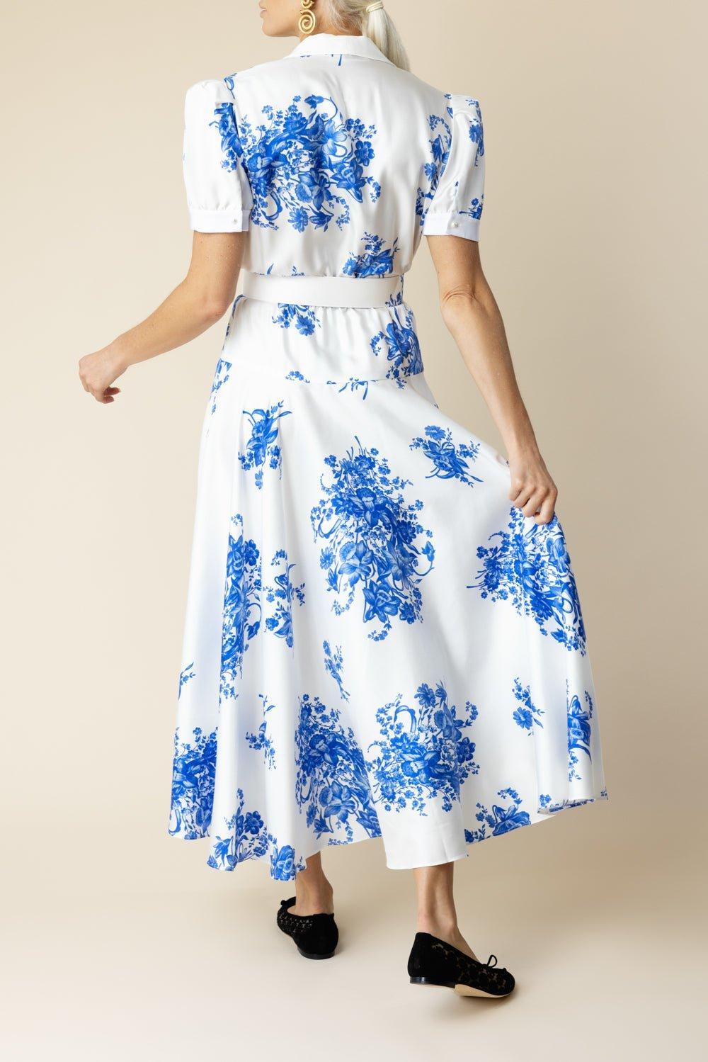 RODARTE-Floral Printed Collar Dress-