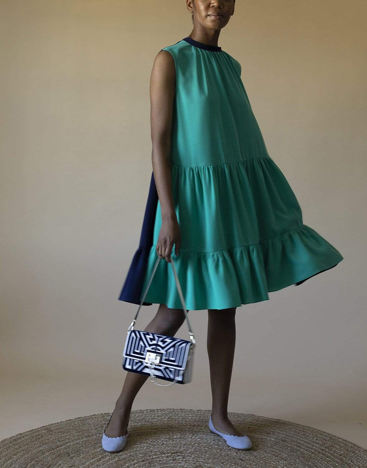 ROKSANDA-Athisa Sleeveless Two Tone Dress-